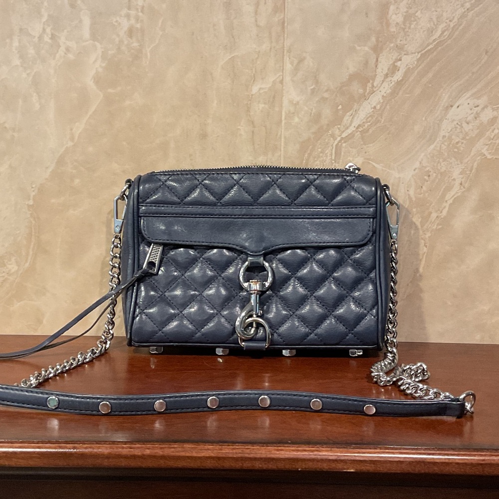 Rebecca Minkoff Quilted Navy Crossbody Bag
